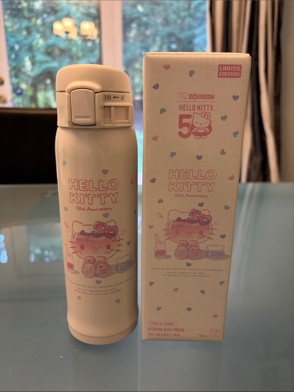 Zojirushi Hello Kitty 50th Anniversary Pink Stainless Travel Mug